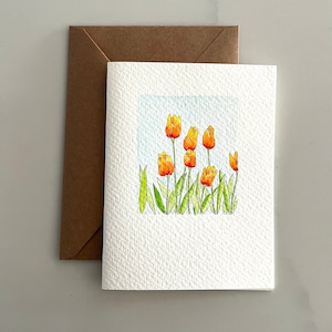 Original Hand Painted Watercolor Flower Card Set Notecard Set for Frame Flower Thank You Card Set image 6