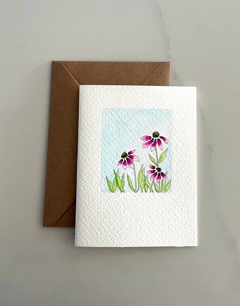 Original Hand Painted Watercolor Flower Card Set Notecard Set for Frame Flower Thank You Card Set image 10