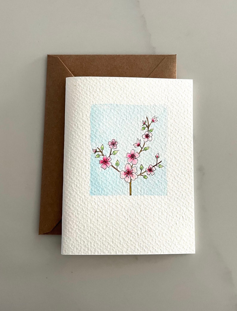 Original Hand Painted Watercolor Flower Card Set Notecard Set for Frame Flower Thank You Card Set image 7