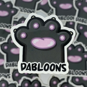 Dabloons funny sticker - 4 dabloons cat paw - four dabloons sticker cat paw - itll cost 4 dabloons - dabloons sticker funny cat paw tiktok