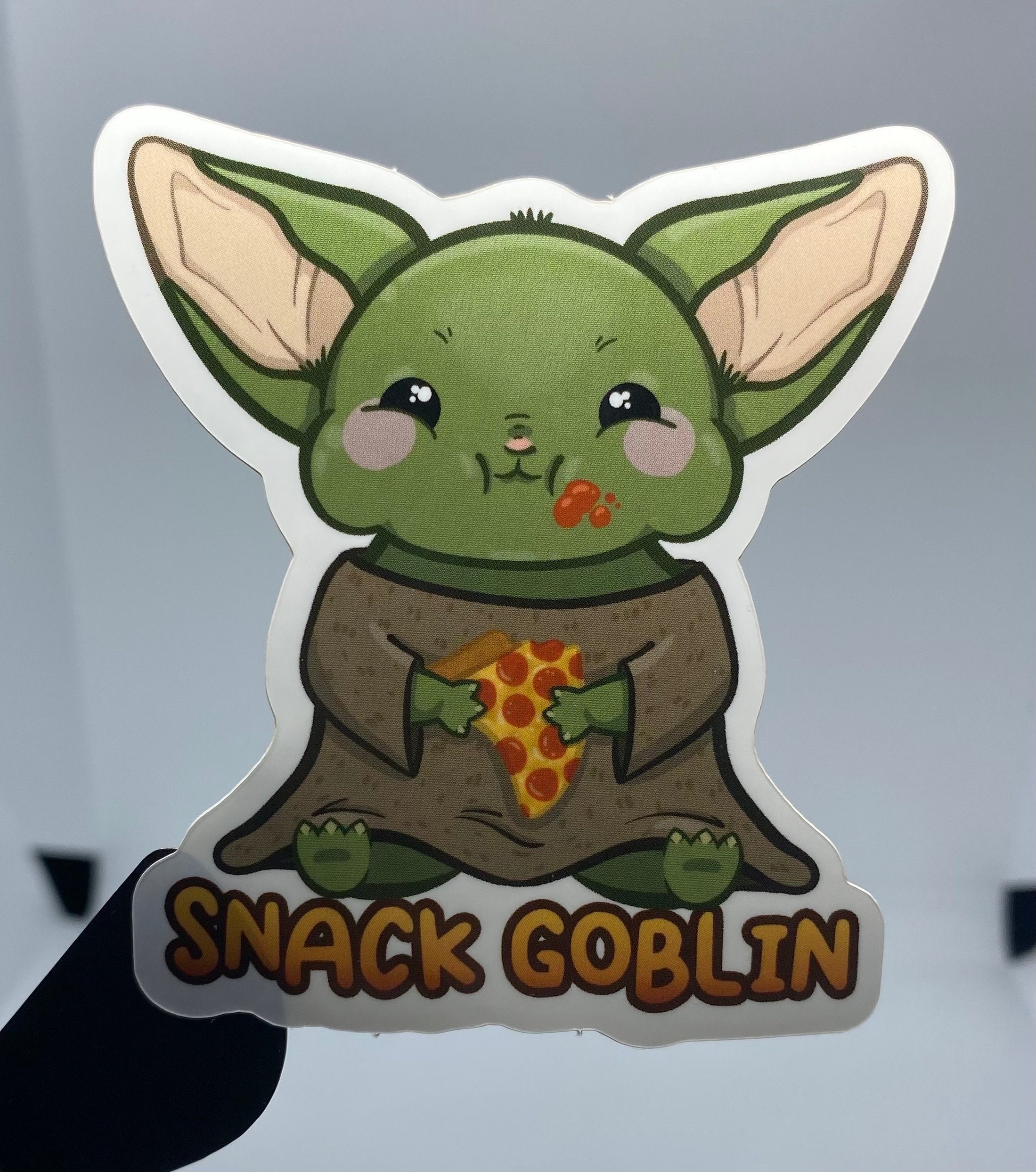 Snack Goblin Sticker - Cute Snack Goblin - Kawaii Creature Cute