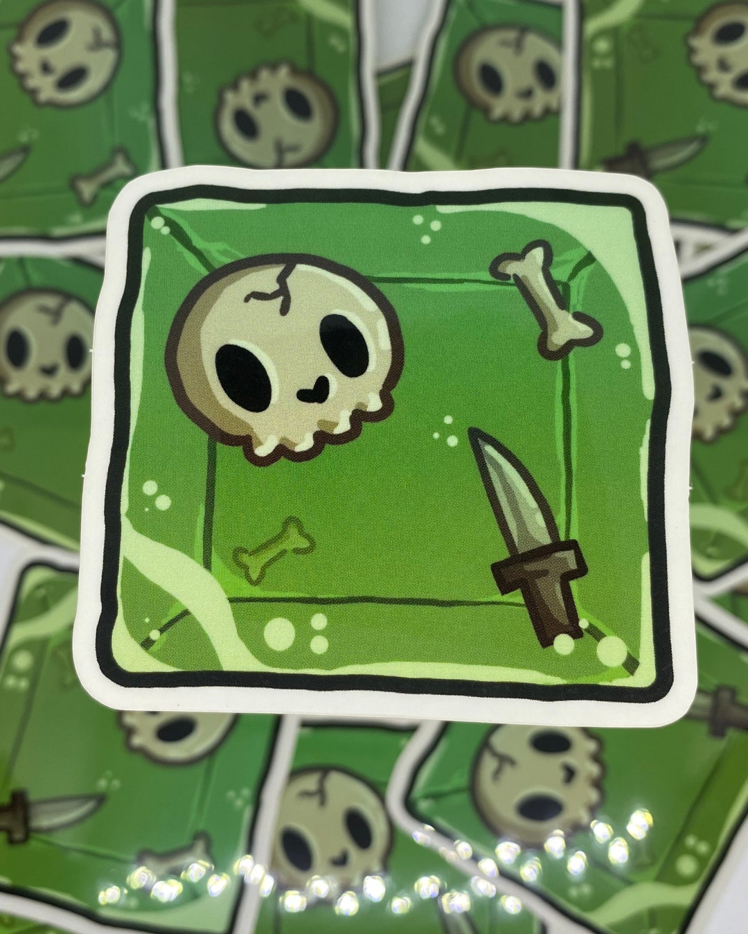 Gelatinous Cube Sticker Gcube Dnd Sticker Gcube Monster Kawaii Sticker Dnd Kawaii Sticker