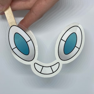 Rotom clear face sticker and magnet - Rotom sticker magnet - rotom face sticker - funny sticker animated kids show
