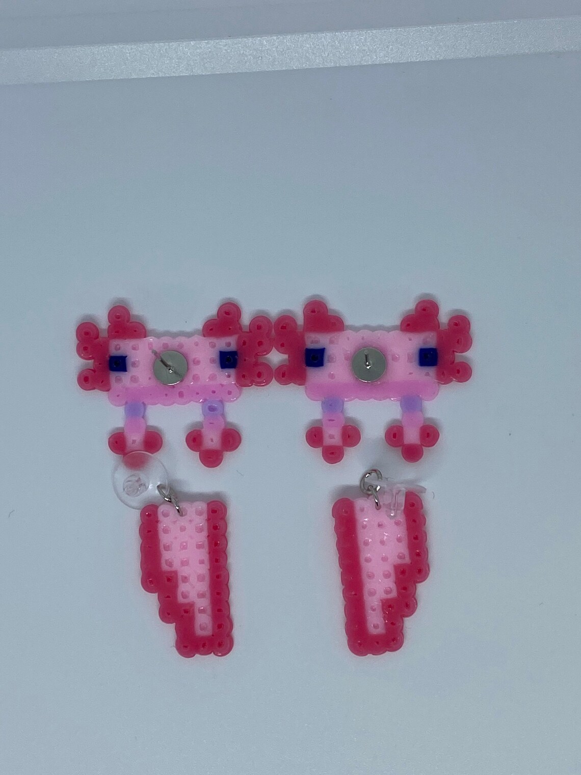 Minecraft Axolotl Perler Beads Earrings Minecraft Axolotl Etsy Australia