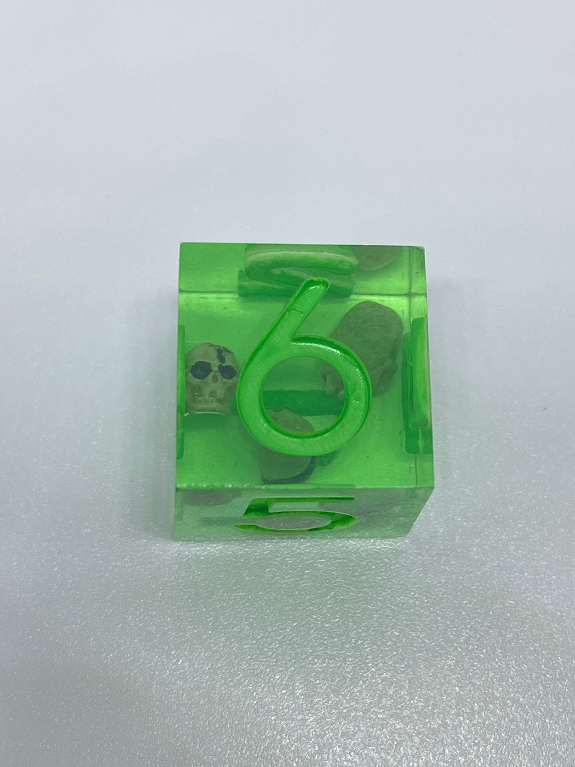 Gelatinous Cube Dnd Polyhedral Dice Set G Cube Themed Dice Etsy