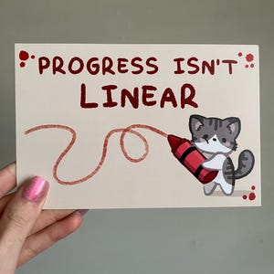 Kawaii cute cat inspirational art print - Cat print - cute cat handmade art print - wall art glossy matte print cute cat art