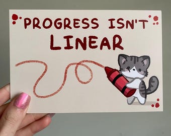 Lámina artística inspiradora de un lindo gato kawaii - Lámina de gato - Lámina artística hecha a mano de un lindo gato - Lámina de arte de pared con acabado brillante y mate, arte de un lindo gato
