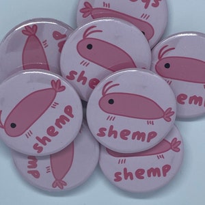 Shrimp funny button - funny button shrimp crustacean - shrimp meme button - funny meme button - shrimp crustacean meme button