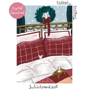 Christmas card, Christmas greeting card, Digital download Christmas card, Instant download, Merry Christmas, 5 x 7&quot; Flat card