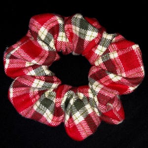 Red Flannel Scrunchie