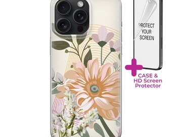 Spring Flower Phone Case Lilacs Cover for iPhone 13 iPhone 12 Pro Samsung S23 Samsung A15 Screen Protector Google Pixel 8A 6A Huawei P40