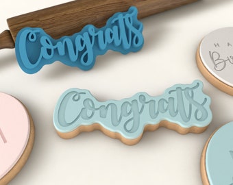 Bubble Set - "Congrats"- Cortador de Galletas & Sello