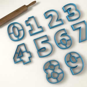 Large Number Cookie Cutters