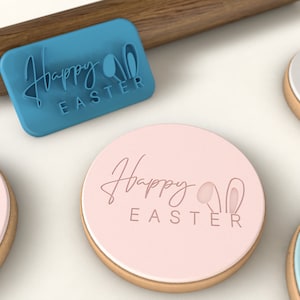 Happy Easter Bunny Ears Cookie Stamp