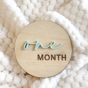 Wooden Baby Milestone Plaques | Baby Photo | Baby Shower Gift | Acrylic & Wood
