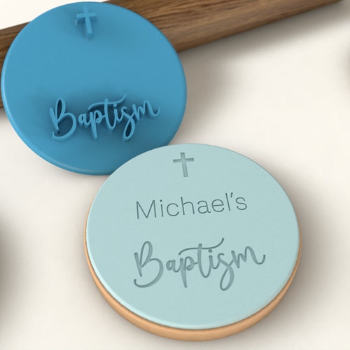 Baptism Religious Cookie Fondant Stamp Fondant Embosser Etsy