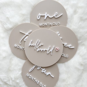 Baby Milestone Plaques | Baby Photo | Baby Shower Gift | Acrylic