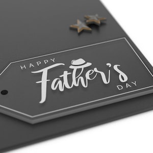 Father&#39;s Day Gift Tag | Laser Cut | Clear Acrylic