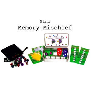 Mini Memory Mischief - Juego para 2 jugadores - Juego educativo - Juego de lata de menta - Juego de viaje - Juego de bolsillo - Regalo de informática - Regalo de nerd