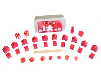 Juego Rojo - Kit de Supervivencia para Juegos de Mesa: Piezas y Dados - TTRPG, DND