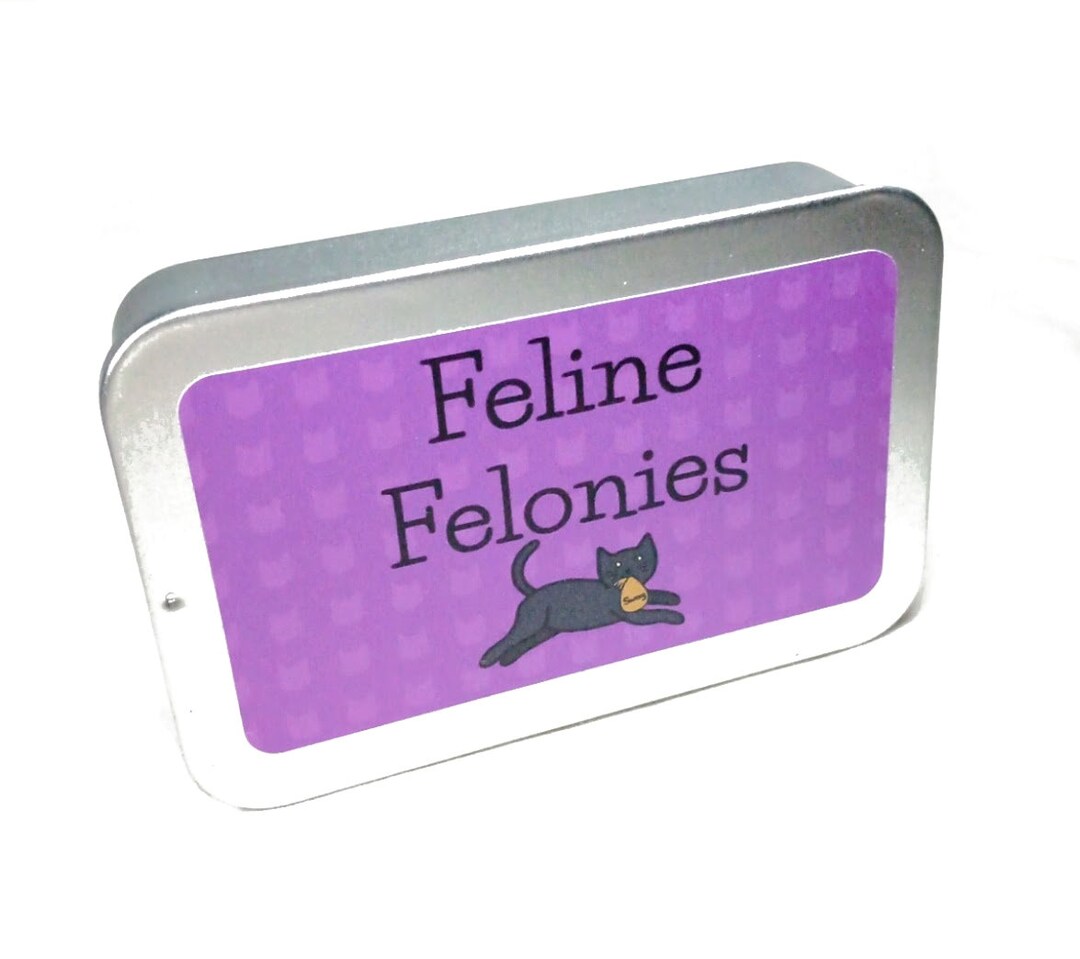 Feline Felonies Mint Tin Board Game Brilliant Gift for Cat Etsy