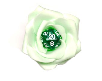 Dice Rose-haarspeldbroche: cadeau voor gamer-nerds
