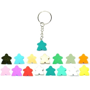 Llavero Meeple - Regalo de Carcasonne - Regalo para gamers - El color que elijas - Regalo geek - Juegos de mesa - Accesorios nerds - Llavero