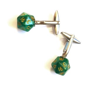 Gemelos con forma de dados: acero inoxidable, regalo para jugadores de D&D TTRPG (D20, D4, D6, D8, D10, D12)