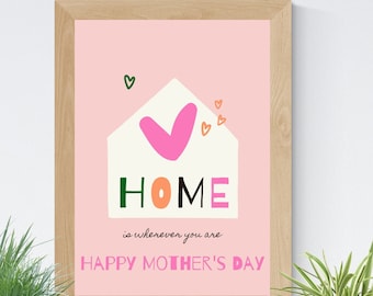 DIGITAL DOWNLOAD - Mother's Day Poster - Happy Mother's Day - Mom Day