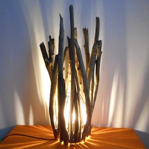 Driftwood lamp (50 cm) from Lake Constance