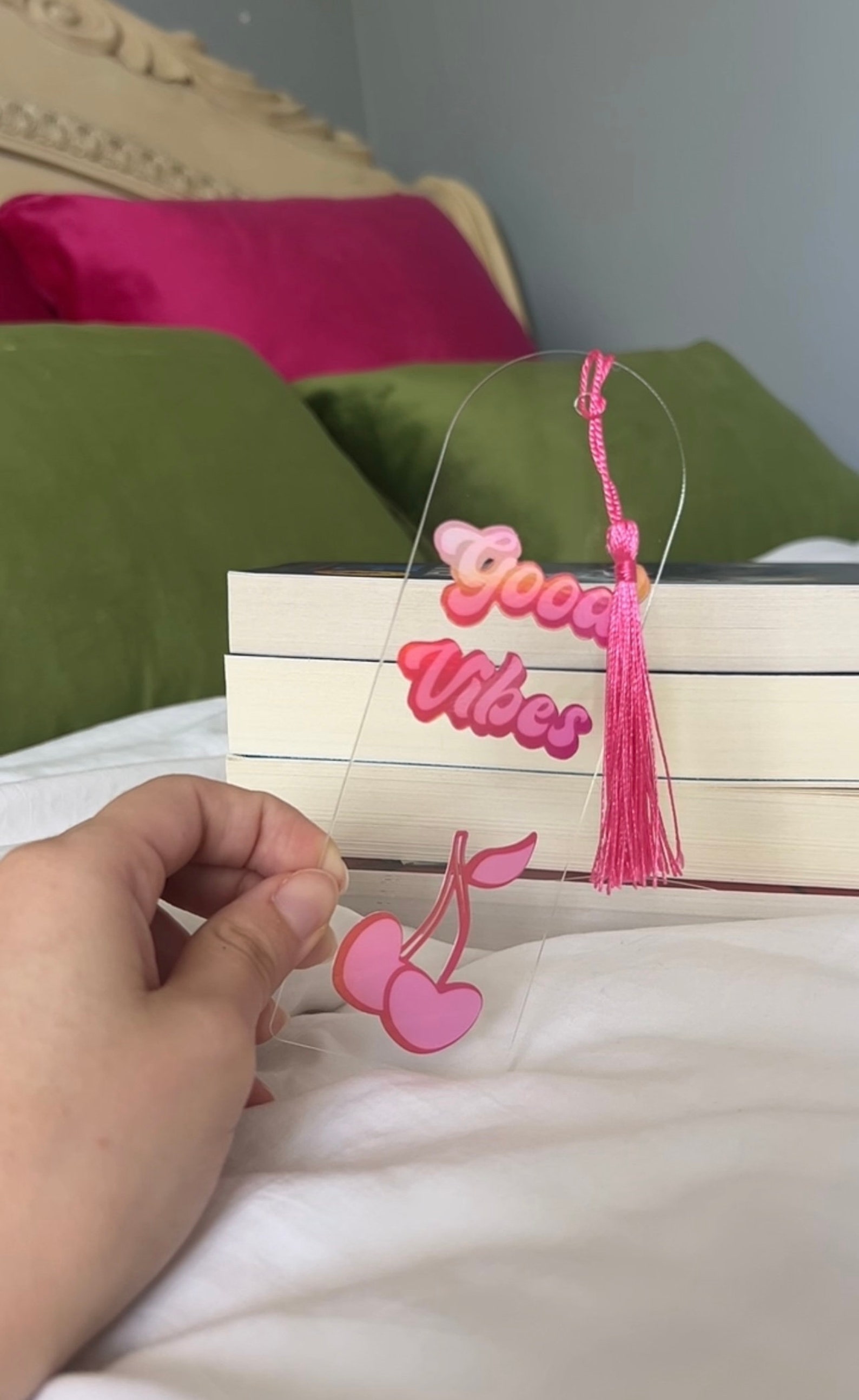 Trendy Bookmark Preppy Bookmarks Pink Bookmarks Acrylic - Etsy