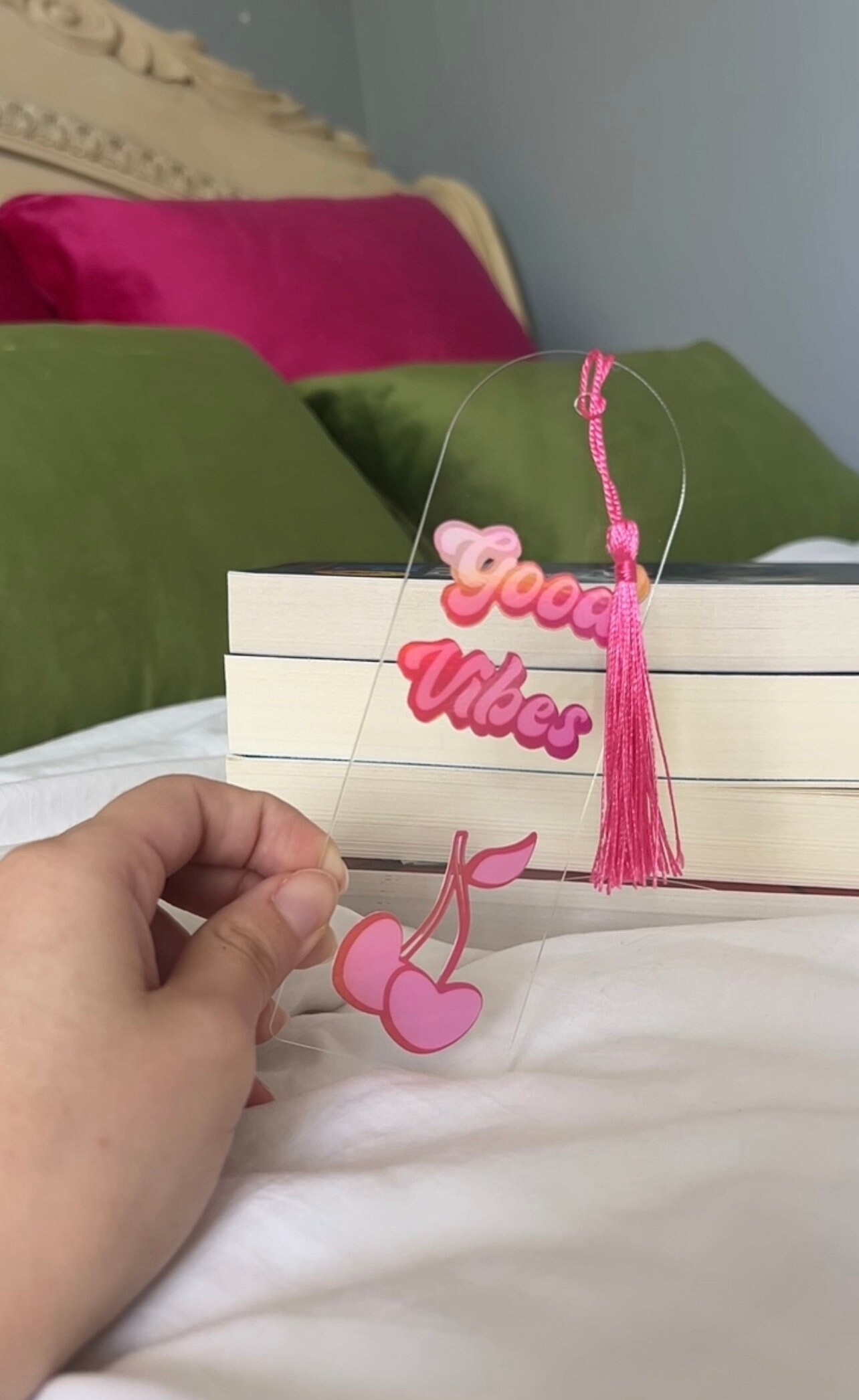 Trendy Bookmark Preppy Bookmarks Pink Bookmarks Acrylic - Etsy