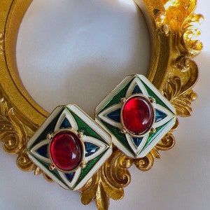 Vintage Italian Style Stud Earrings