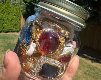 Mystery Jewelry Jar: Vintage, Boho, and Handmade Surprise Gift