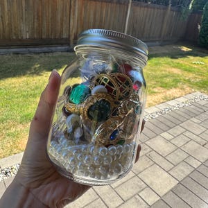 Custom Jewelry Jar,Mystery Jewelry Box,Mystery Gift, Tiktok Jewelry Box,Vintage Earrings,Vintage Bracelets,Ring,Brooch,Gift for Her Birthday