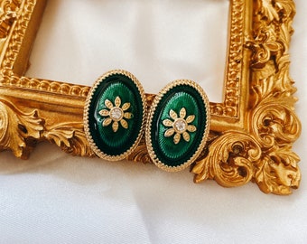 Vintage Flower  Earrings, Stud Earrings