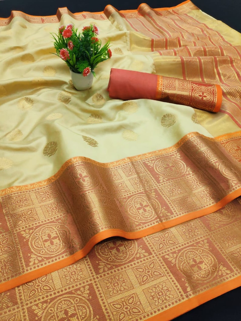 Soft Weaving Silk Beautiful Rich Pallu,Jacquard Work all Over the Saree,Indian Traditional Wear Saree With Exclusive Unstitched Blouse
