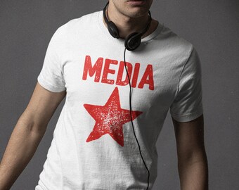 Funny Media Star Bella+Canvas Unisex Tee