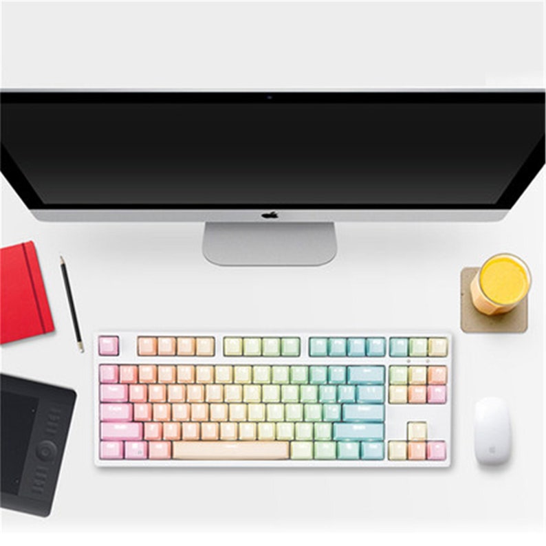 Pastel Gradient Key Cap Set 87/ 104/ 108pcs Keycaps Cherry Etsy