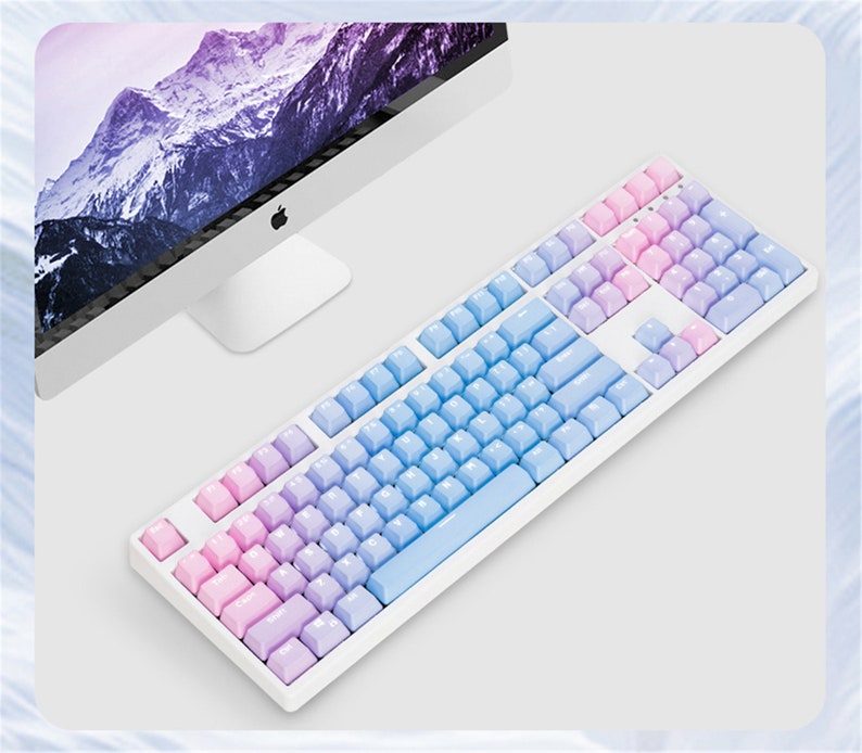 Pastel Gradient Key Cap Set 87/ 104/ 108pcs Keycaps Cherry Etsy
