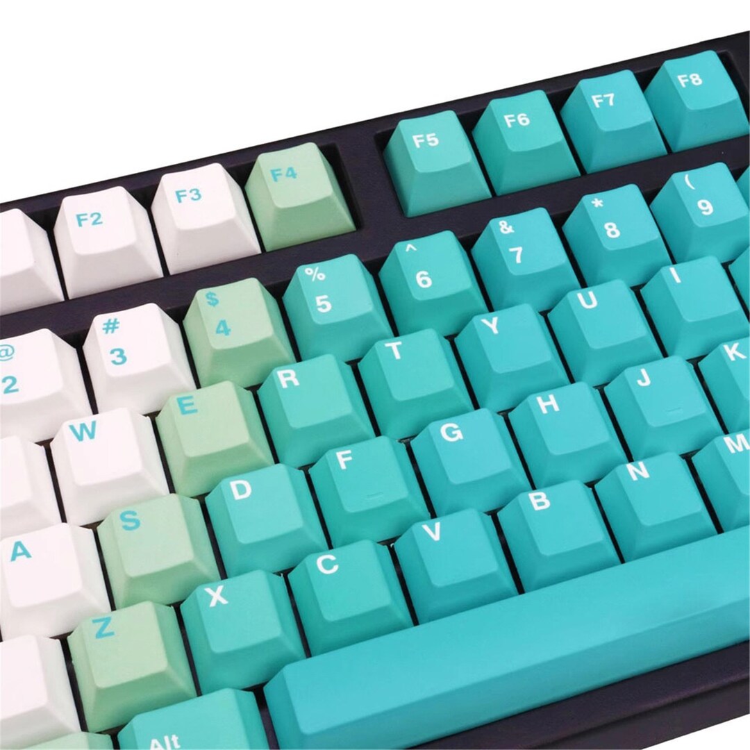 Gradient Keycaps Green Mint Keycaps 130pcs Keycap Full Set Etsy