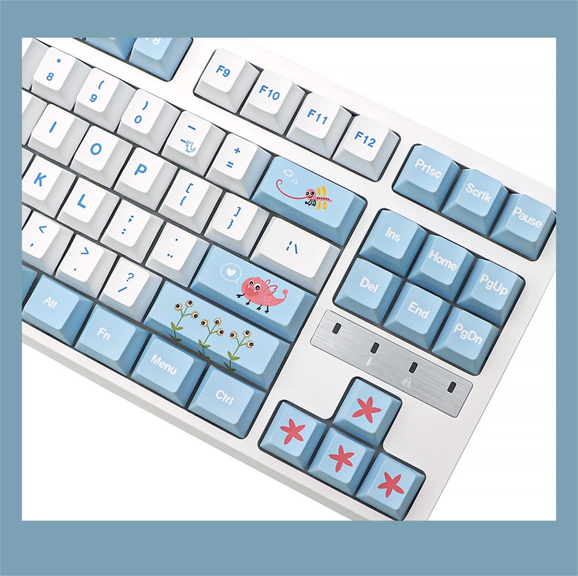 Ocean Theme Keycap Set Light Blue Keycaps Cherry Profile Key Etsy