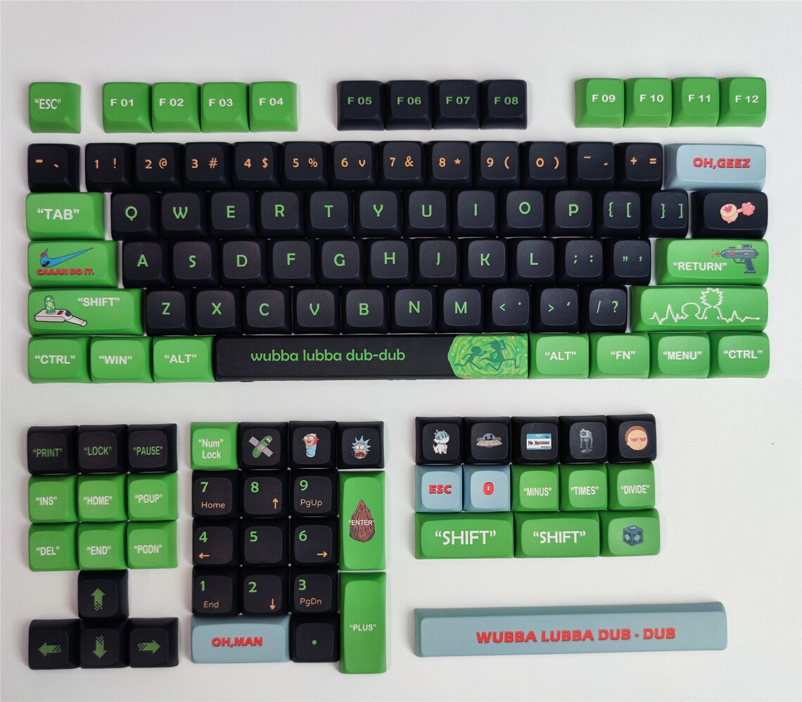 Rick and Morty Keycaps132 PCS XDA Keycap Set Good Shading Etsy