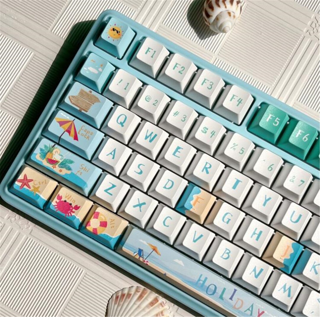 Hawaii Theme Keycaps132pcs Vacation Keycaps Beach Keycaps Etsy