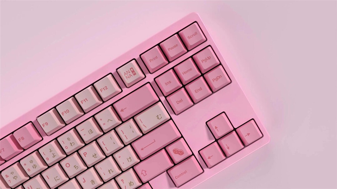 Solid Pink Keycaps, Cute Keycaps, Japanese Keycaps, ABS Key Cap Set