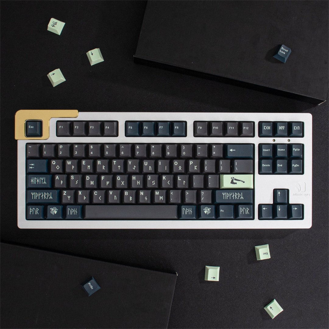 Norse Keycaps136pcs Gray GMK Keycap Set Axe Keycap Sets Etsy