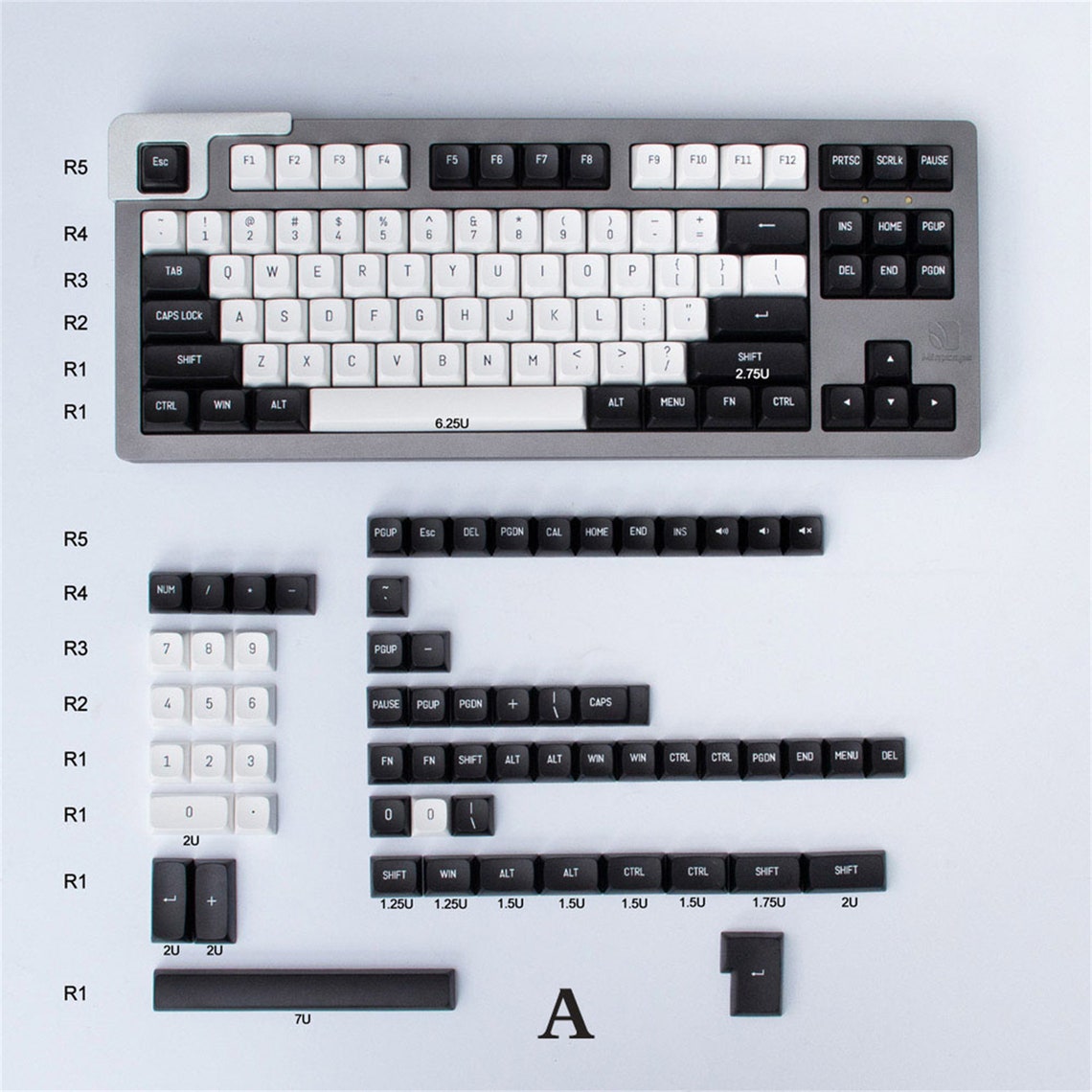 Black and White Keycaps150 PCS MSA Keycap Set Minimalist Etsy Australia