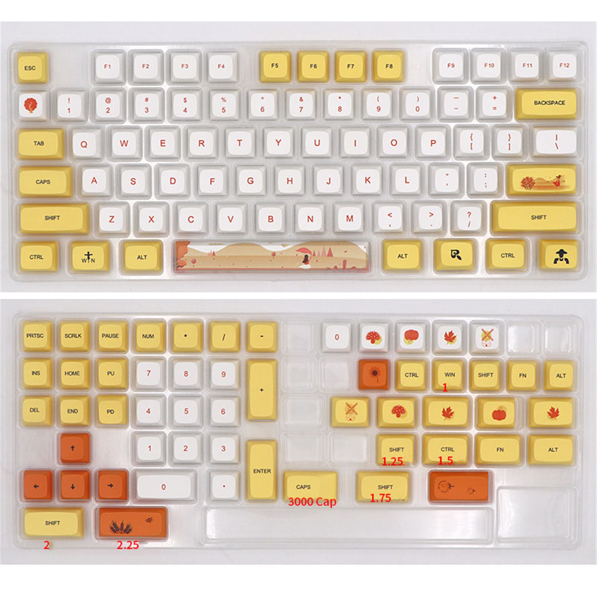 Autumn Melody Theme Key Cap Set129 PCS XDA Keycaps Good Etsy
