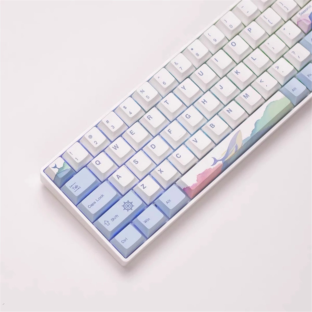 Blue Ocean Theme Keycaps Whale Cherry Keycap Set Good Etsy UK