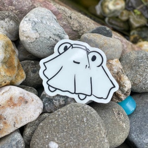 Cute Ghost Frog Glow In The Dark Sticker